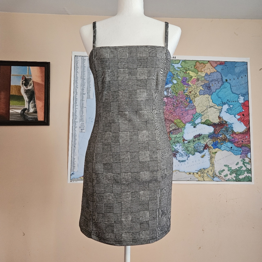 Gray Glen Plaid Cami Mini Dress - Picture 2 of 6
